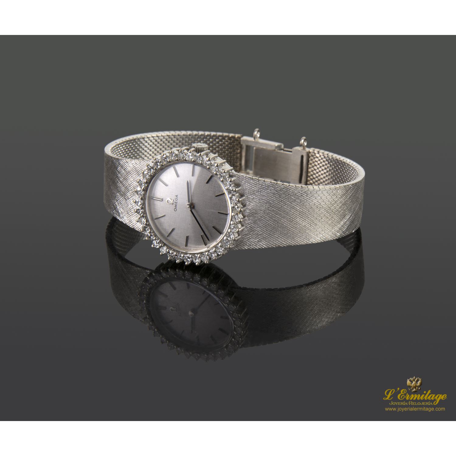 Lady oro blanco con diamantes  