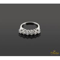 ANILLOS / SORTIJAS<BR>CINTILLO ORO BLANCO Y DIAMANTES