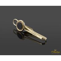 Pisacorbatas oro amarillo y ónix