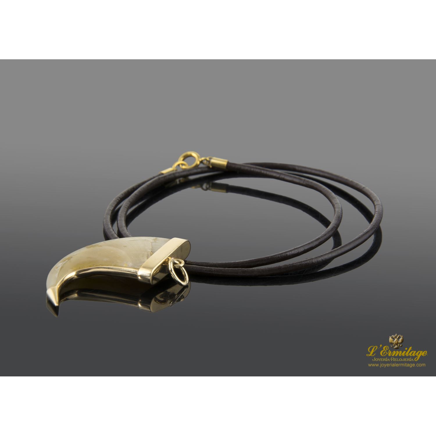 Gargantilla garra felino oro amarillo