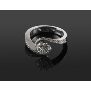 ANILLOS DE COMPROMISO<BR>SORTIJA ORO BLANCO Y DIAMANTES COLOR J... · ref.: PRESENTA CERTIFICADO...