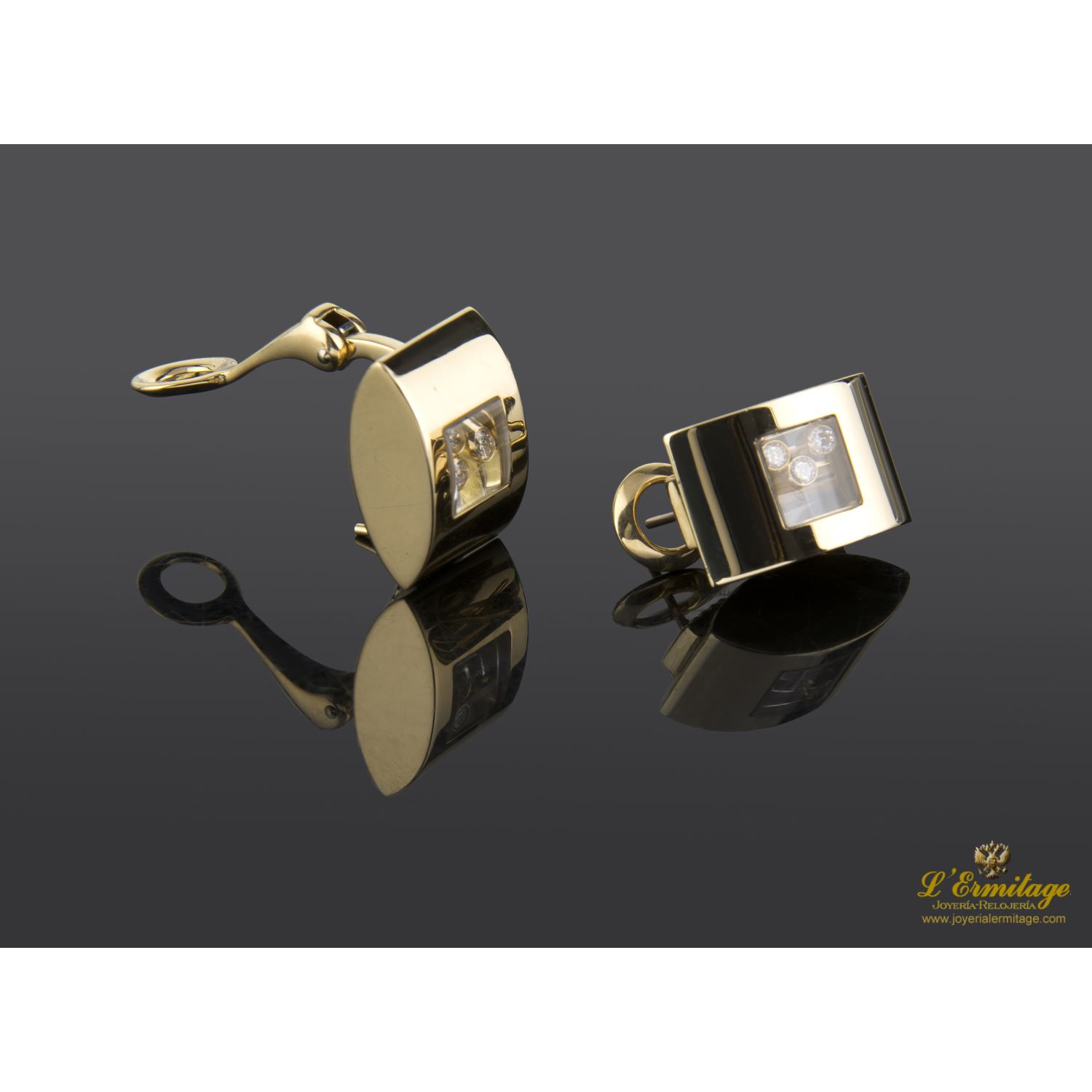 Pendientes chopard happy diamonds