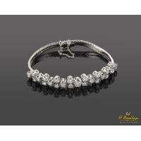 PULSERAS<BR>PULSERA SEMIRRÍGIDA ORO BLANCO Y DIAMA...