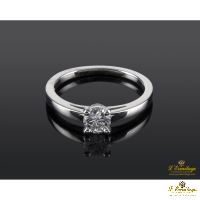 ANILLOS / SORTIJAS<BR>SORTIJA SOLITARIO BULGARI ORO BLANCO