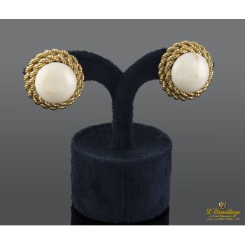 PENDIENTES<BR>PENDIENTES EN ORO AMARILLO Y CORAL DIS... · ref.: (IMX)