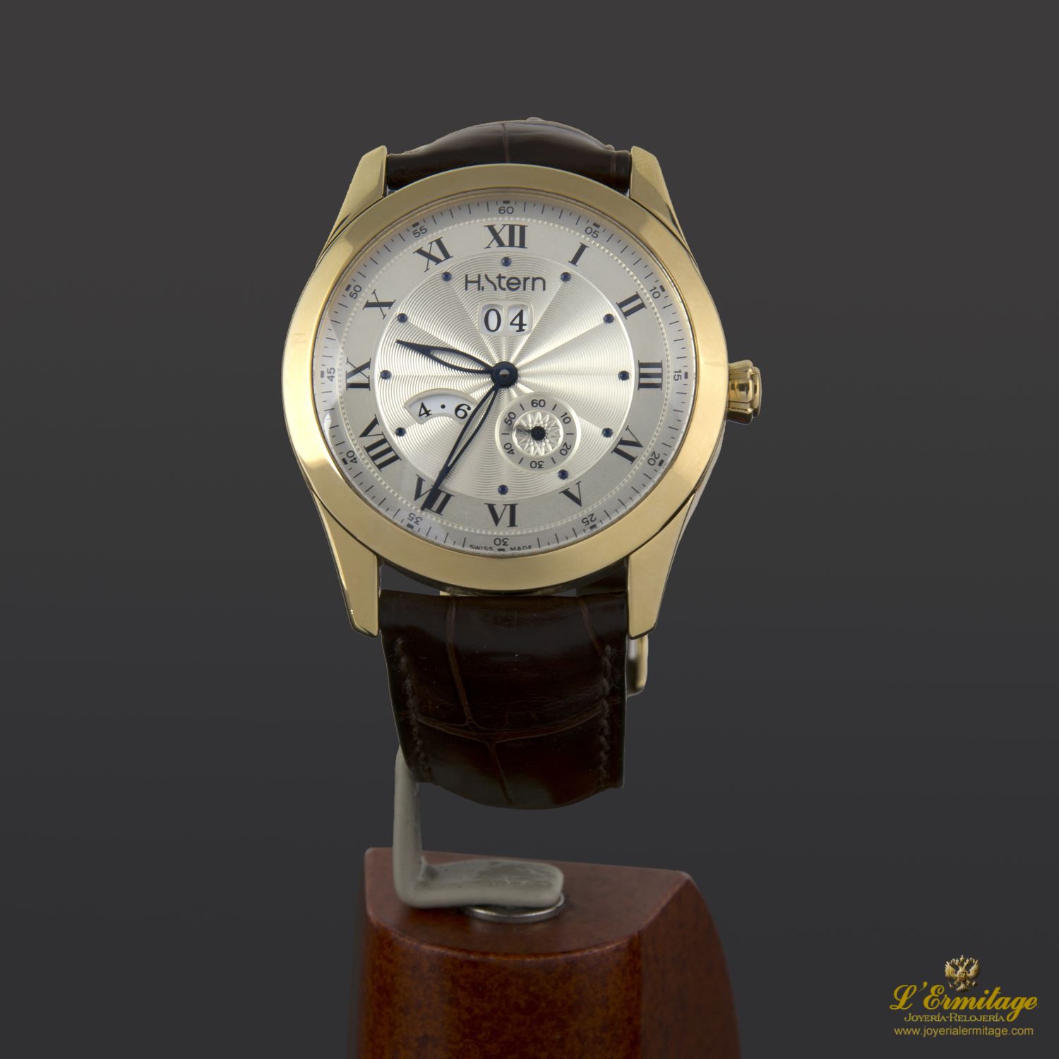 H stern día y mes  oro amarillo automático caballero 40mm.  