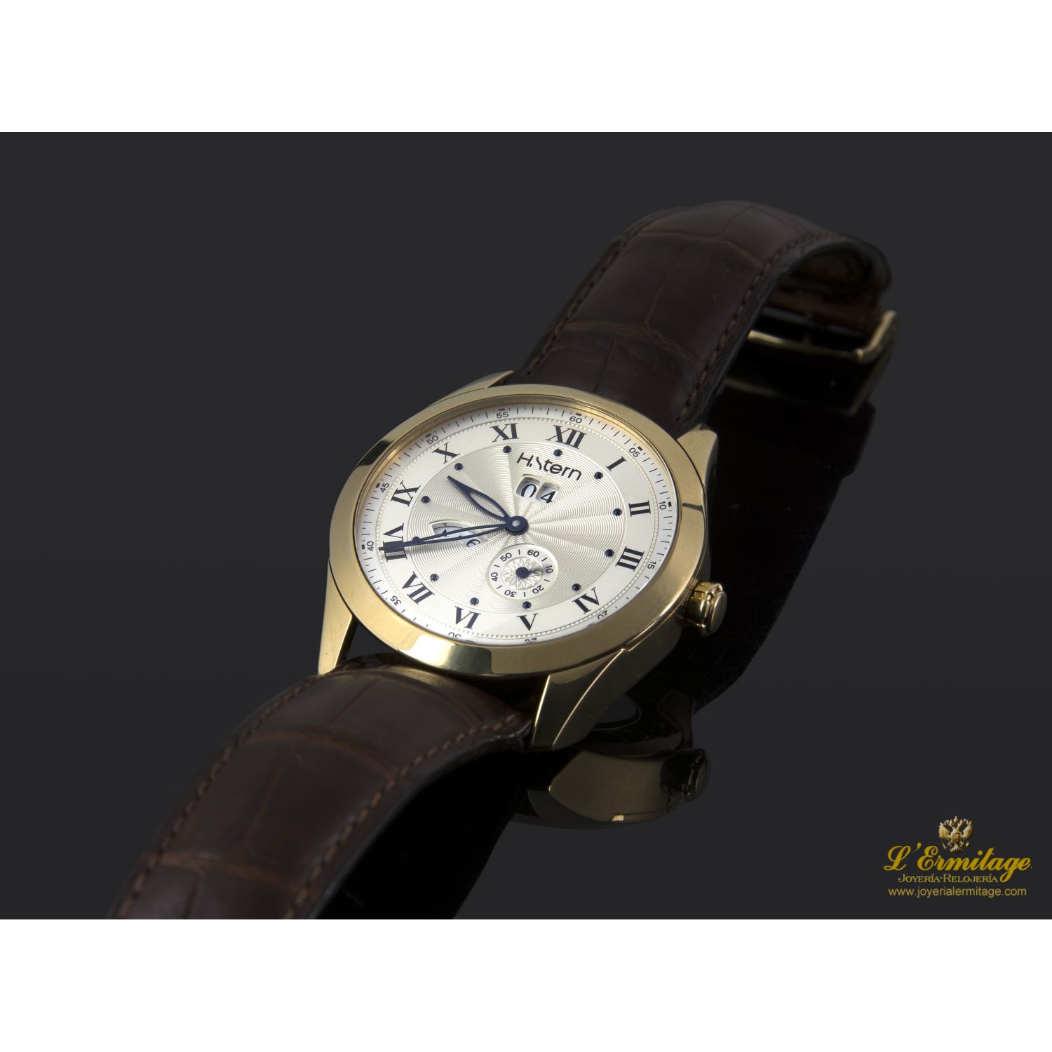 H stern día y mes  oro amarillo automático caballero 40mm.  