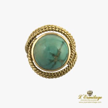 ANILLOS / SORTIJAS<BR>SORTIJA ORO AMARILLO Y TURQUESA · ref.: (NIM)