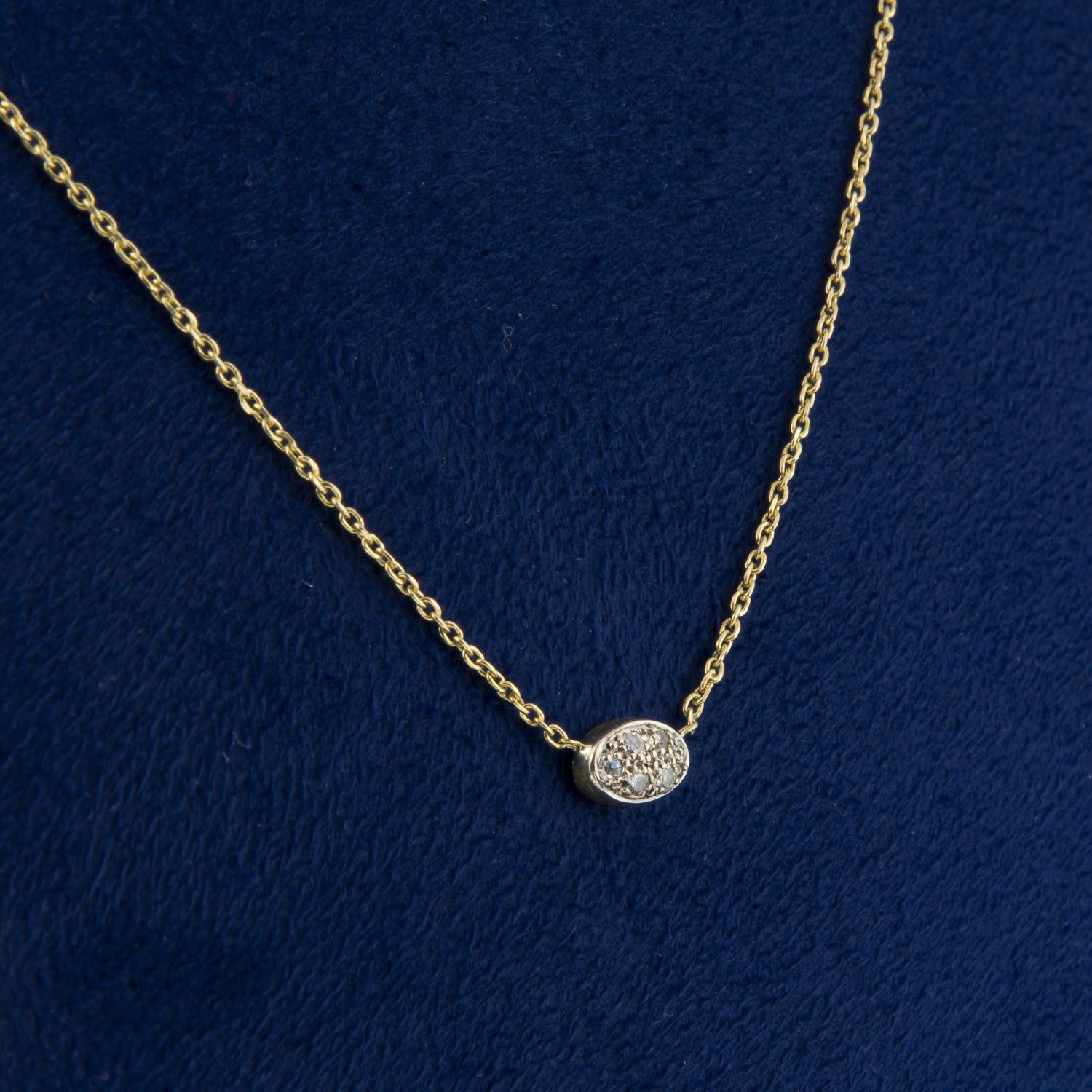 Gargantilla oro amarillo y cuajado de diamantes