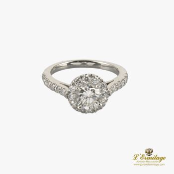 ANILLOS / SORTIJAS<BR>SORTIJA SOLITARIO ORO BLANCO Y DIAMANT... · ref.: PRESENTA CERTIFICADO...