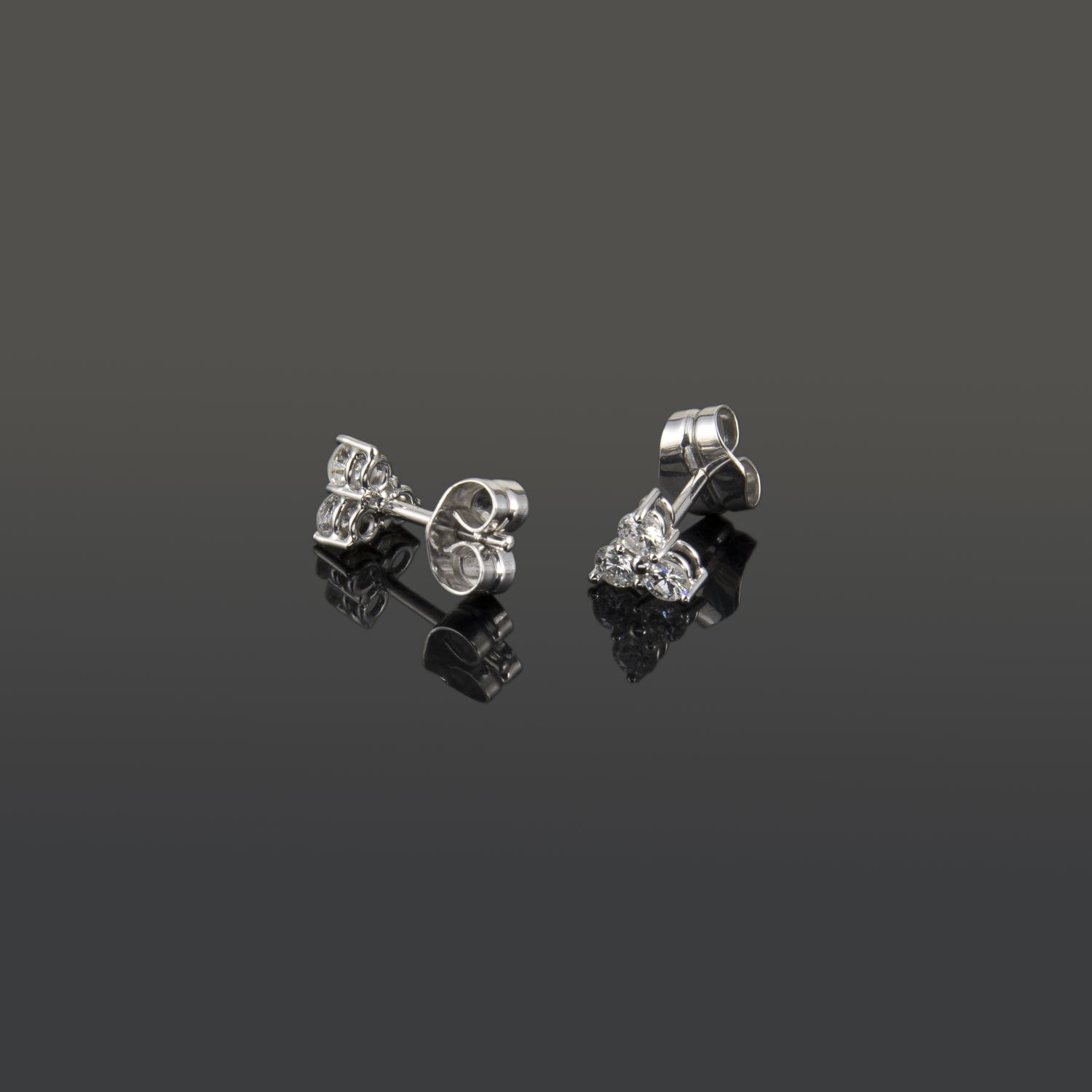 Pendientes dormilonas oro blanco