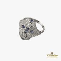 ANILLOS / SORTIJAS<BR>SORTIJA ART DÉCO ORO BLANCO DIAMANTES ...