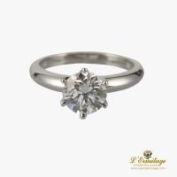 ANILLOS DE COMPROMISO<BR>SORTIJA SOLITARIO PLATINO COLOR D, PUR...