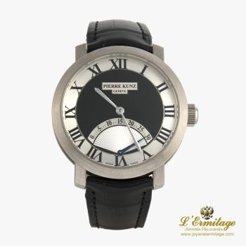 PIERRE KUNZ<BR>RETROGRADO ORO BLANCO AUTOMÁTICO CABAL... · ref.: PKA 001 SR