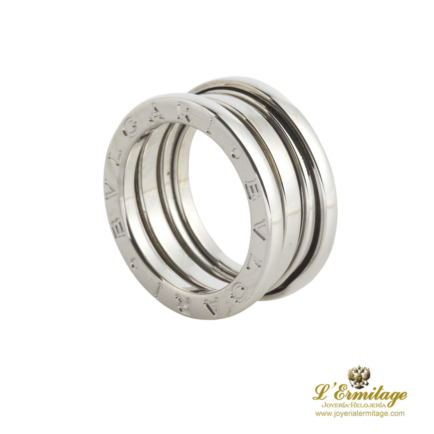 Anillo b.Zero1 oro blanco dos bandas oro blanco talla nº 49 