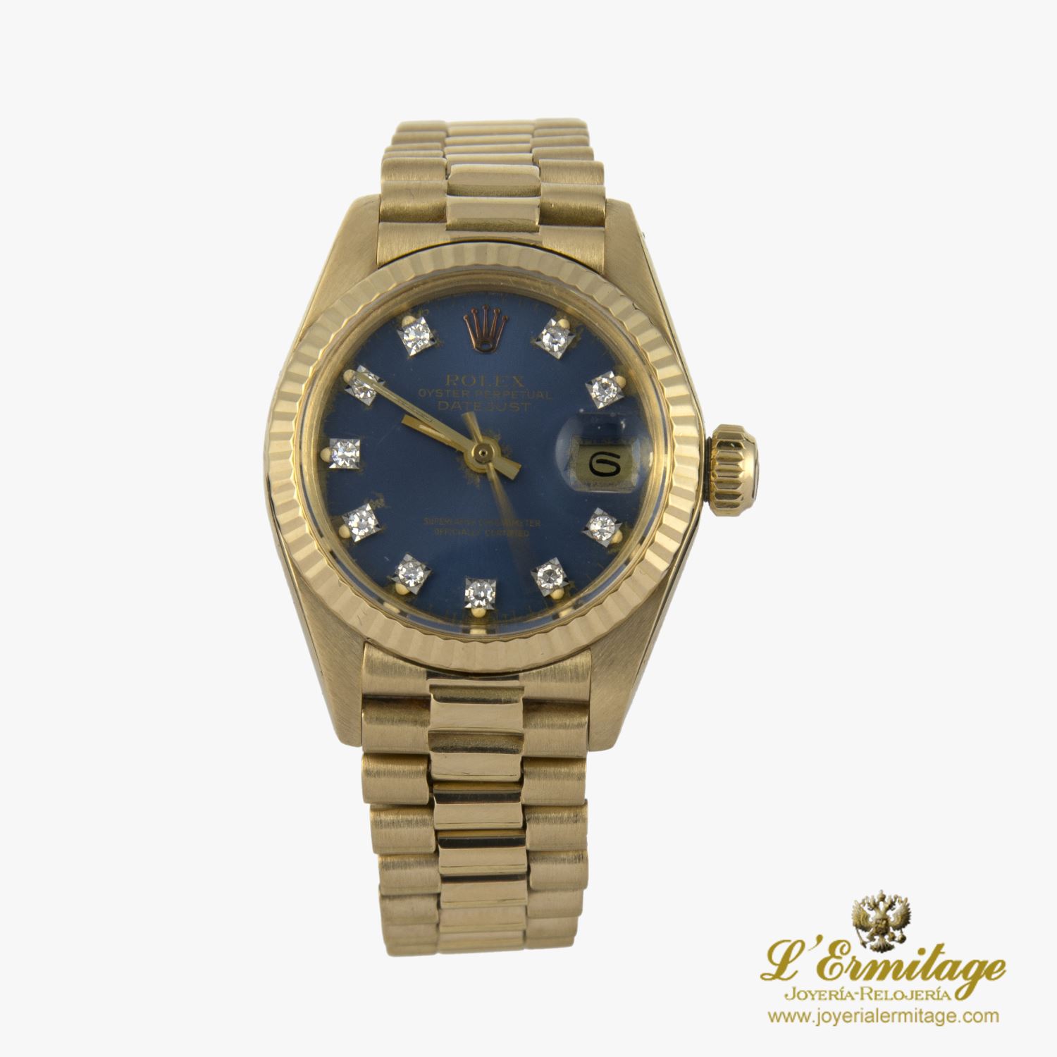 Lady-datejust oro amarillo president señora 26mm 