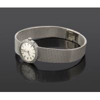 Classic oro blanco y diamantes cuerda manual señora 20mm