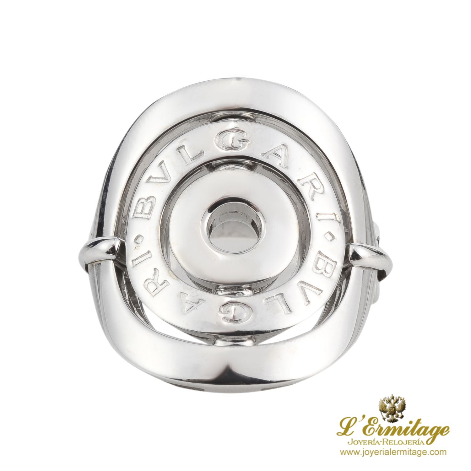 Sortija bulgari astrale en oro blanco. Talla 7.
