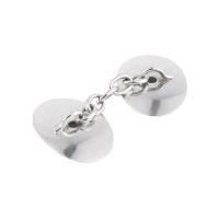 Gemelos ovalados oro blanco y diamantes