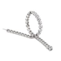 Pulsera riviere en oro blanco con brillantes.