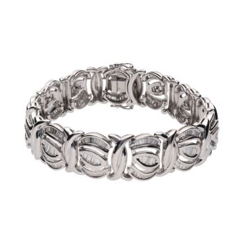 PULSERAS<BR>PULSERA EN ORO BLANCO Y DIAMANTES NATU... · ref.: (NAMX)