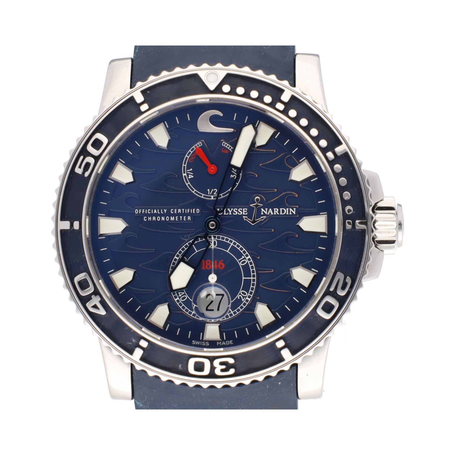 Maxi marine blue surf diver acero 43mm.   