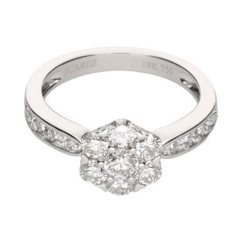 ANILLOS / SORTIJAS<BR>SORTIJA EN ORO BLANCO CON BRILLANTES. ... · ref.: (IMX)