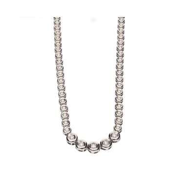 COLLARES<BR>COLLAR RIVIERE EN ORO BLANCO CON BRILL... · ref.: (NIMX)