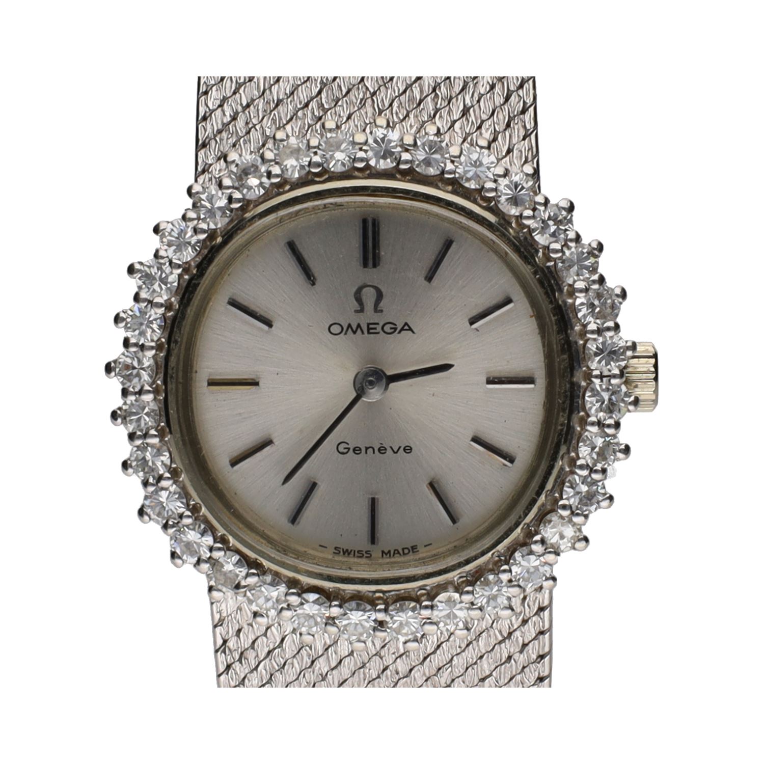 Genéve oro blanco con brillantes.  