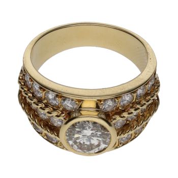 ANILLOS / SORTIJAS<BR>SORTIJA EN ORO AMARILLO Y BRILLANTES. ... · ref.: PRESENTA CERTIFICADO...