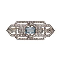 BROCHES / ALFILERES<BR>BROCHE ANTIGUO EN ORO AMARILLO Y ORO B...