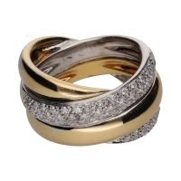 ANILLOS / SORTIJAS<BR>SORTIJA EN ORO BLANCO Y ORO AMARILLO C...