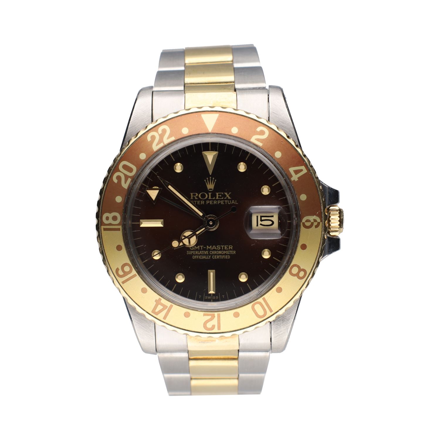 Gmt-master acero y oro marrón oyster.   
