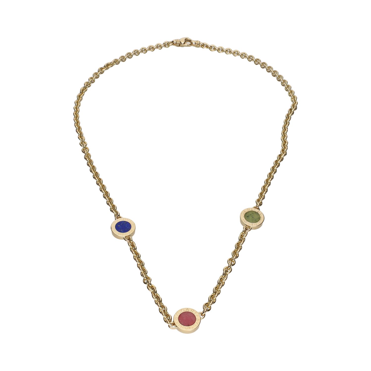 Collar bulgari bulgari en oro amarillo con piedras de color.