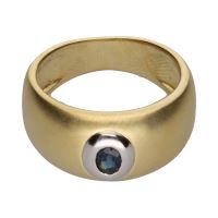 ANILLOS / SORTIJAS<BR>SORTIJA EN ORO AMARILLO CON UN ZAFIRO....