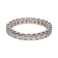 ANILLOS / SORTIJAS<BR>ALIANZA CATALANA EN ORO BLANCO CON BRI...