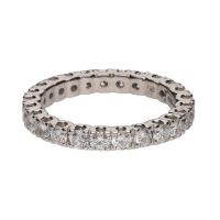 ANILLOS / SORTIJAS<BR>ALIANZA CATALANA EN ORO BLANCO CON BRI...