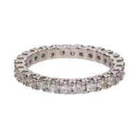 ANILLOS / SORTIJAS<BR>ALIANZA CATALANA EN ORO BLANCO CON BRI...