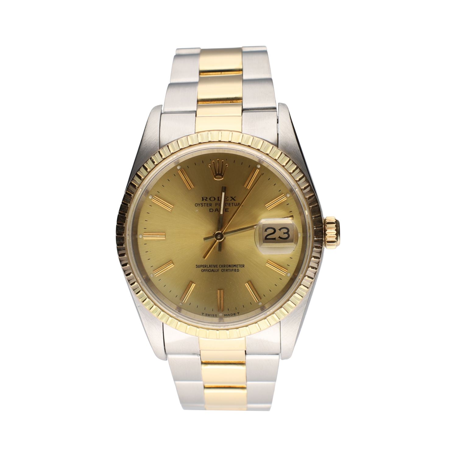 Date acero y oro oyster 34mm.   
