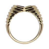 Sortija dioppo de bulgari en oro amarillo y piedras de color. Talla 11.