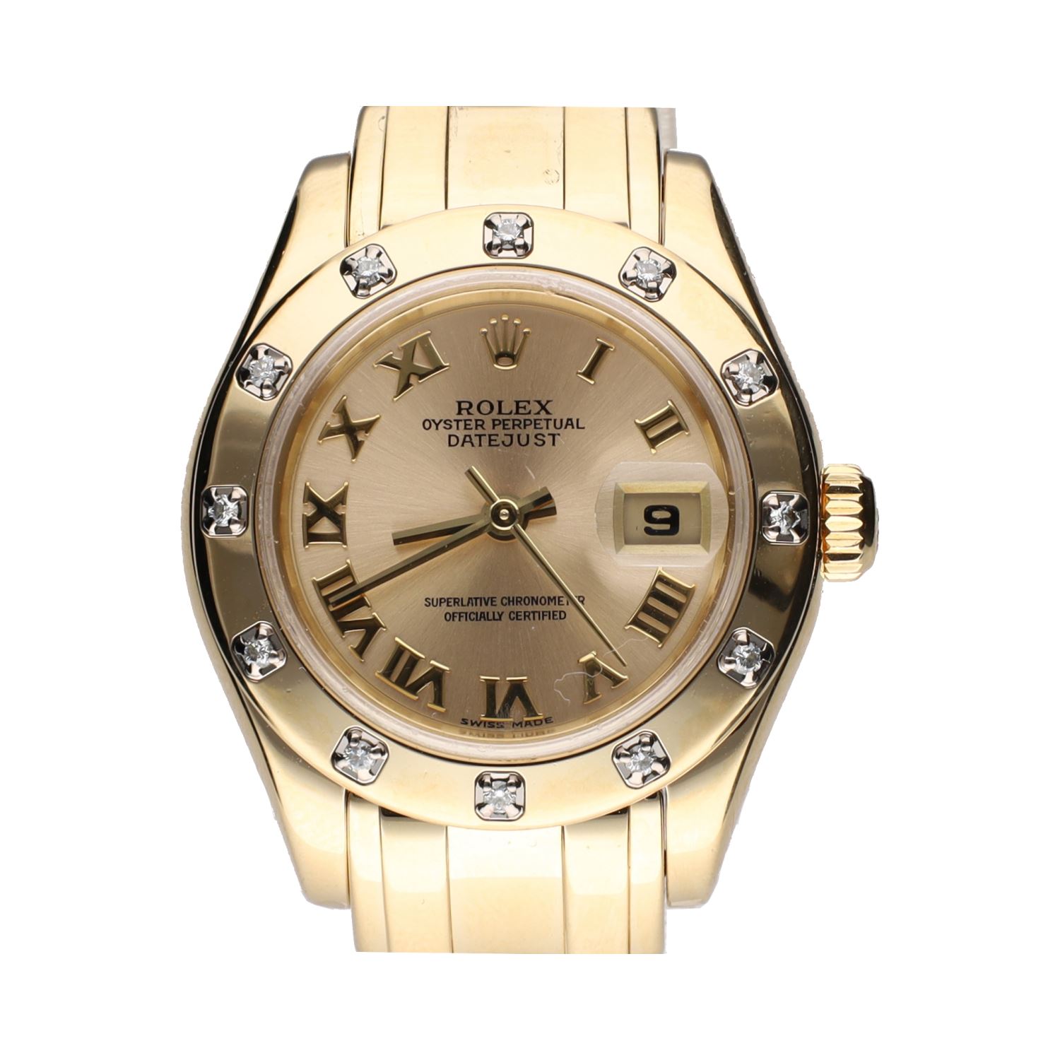 Datejust pearlmaster oro amarillo brillantes.  