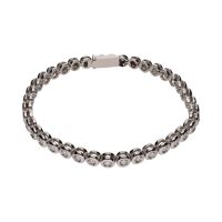 PULSERAS<BR>PULSERA RIVIERE EN ORO BLANCO CON BRIL...