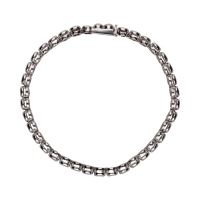 Pulsera riviere en oro blanco con brillantes en chatón.