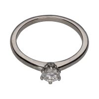 ANILLOS / SORTIJAS<BR>SORTIJA SOLITARIO EN ORO BLANCO CON BR...