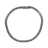 Pulsera riviere en oro blanco con brillantes.