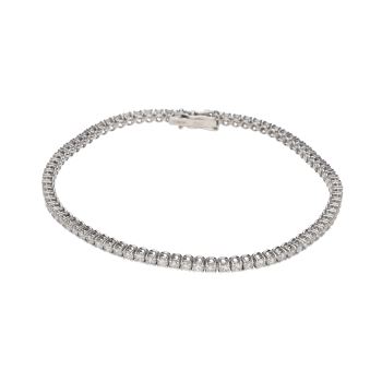 PULSERAS<BR>PULSERA RIVIERE EN ORO BLANCO CON BRIL... · ref.: PRESENTA CERTIFICADO...