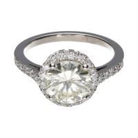 ANILLOS / SORTIJAS<BR>SOLITARIO EN ORO BLANCO CON BRILLANTE ...