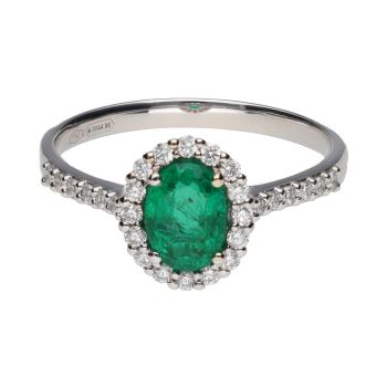 ANILLOS / SORTIJAS<BR>SORTIJA EN ORO BLANCO CON ESMERALDA CE... · ref.: PRESENTA CERTIFICADO...