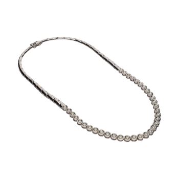 COLLARES<BR>COLLAR EN ORO BLANCO CON BRILLANTES EN... · ref.: PRESENTA CERTIFICADO...