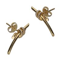 Pendientes tiffany & co en oro amarillo y brillantes.